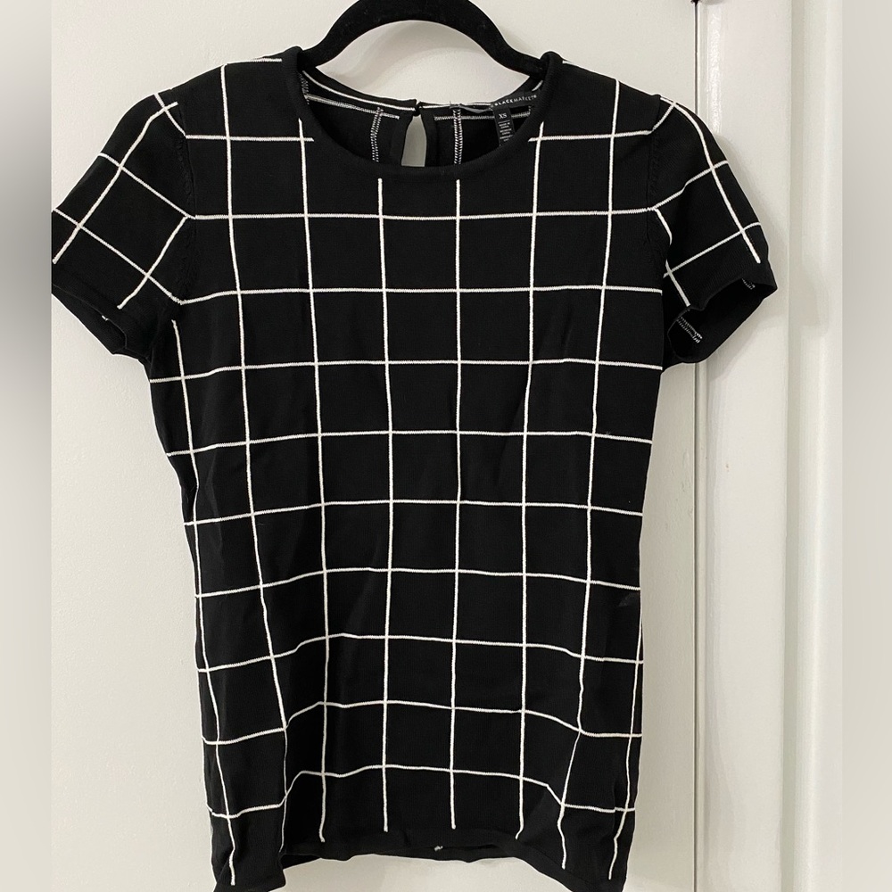 White House Black Market plaid sweater top